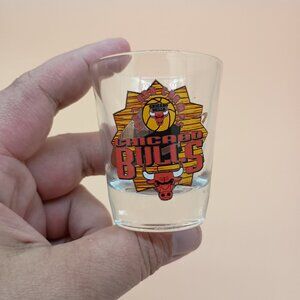 Chicago Bulls 1997 NBA Champs Vintage Shot Glass 1990s EUC 1.5 oz Michael Jordan